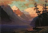 Evening Canvas Paintings - Evening Glow, Lake Louise
